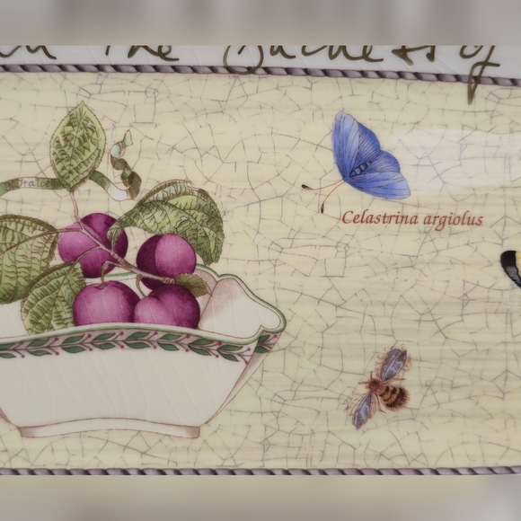 Vintage Collectible Wedgewood Queensware 1997 Sarah's Garden Platter Signed - Picture 7 of 15